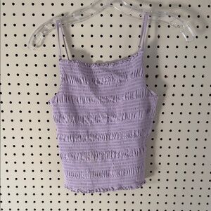 H&M Lilac Smocked Camisole